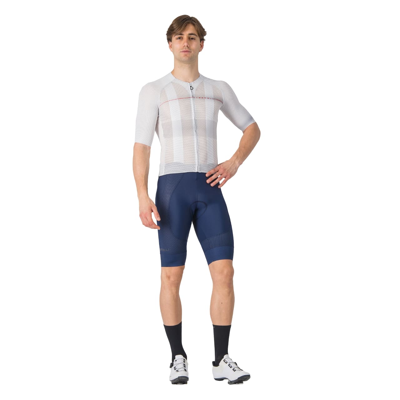 Castelli climbers a/c jersey fietsshirt korte mouw wit heren