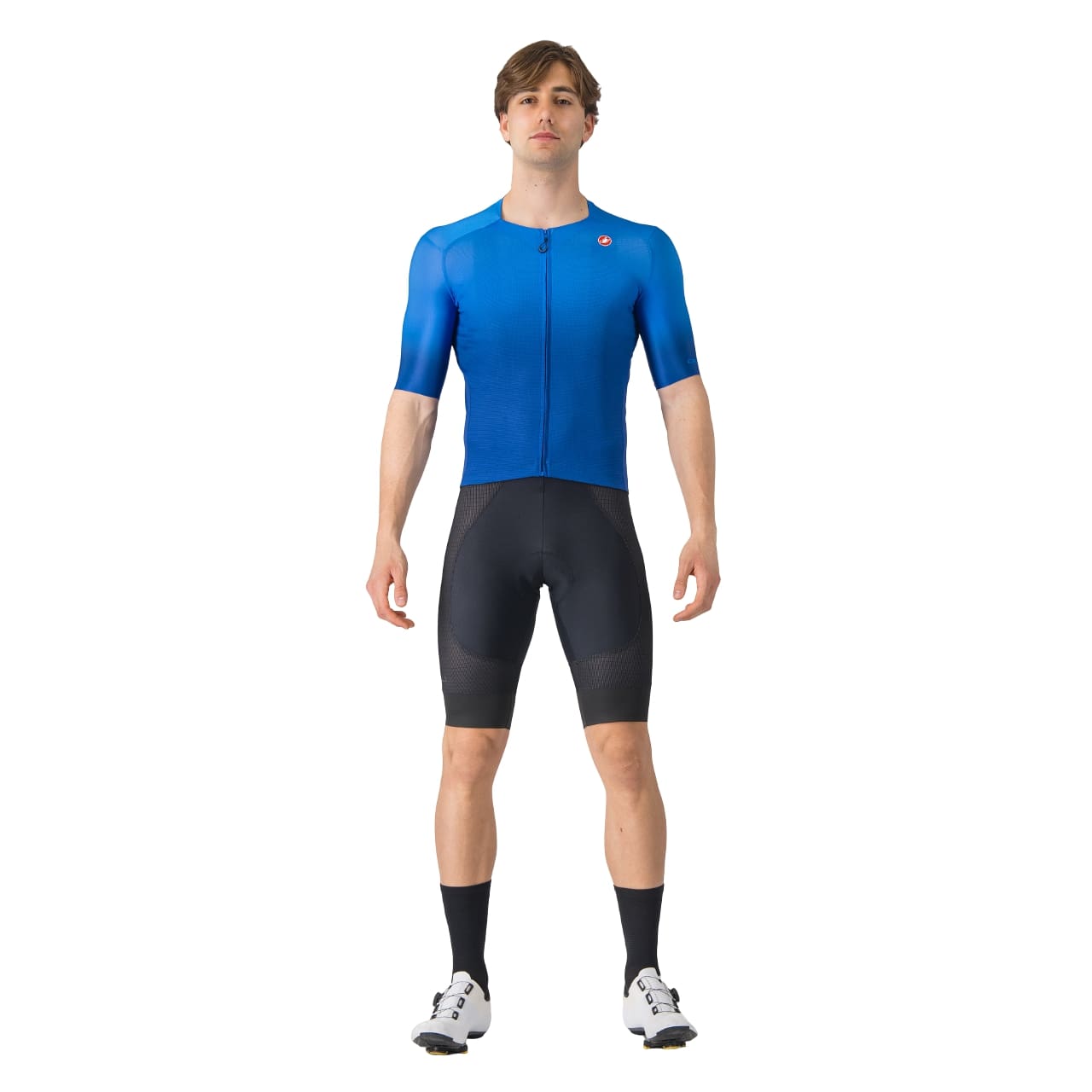 Castelli upf jersey fietsshirt korte mouw blauw heren