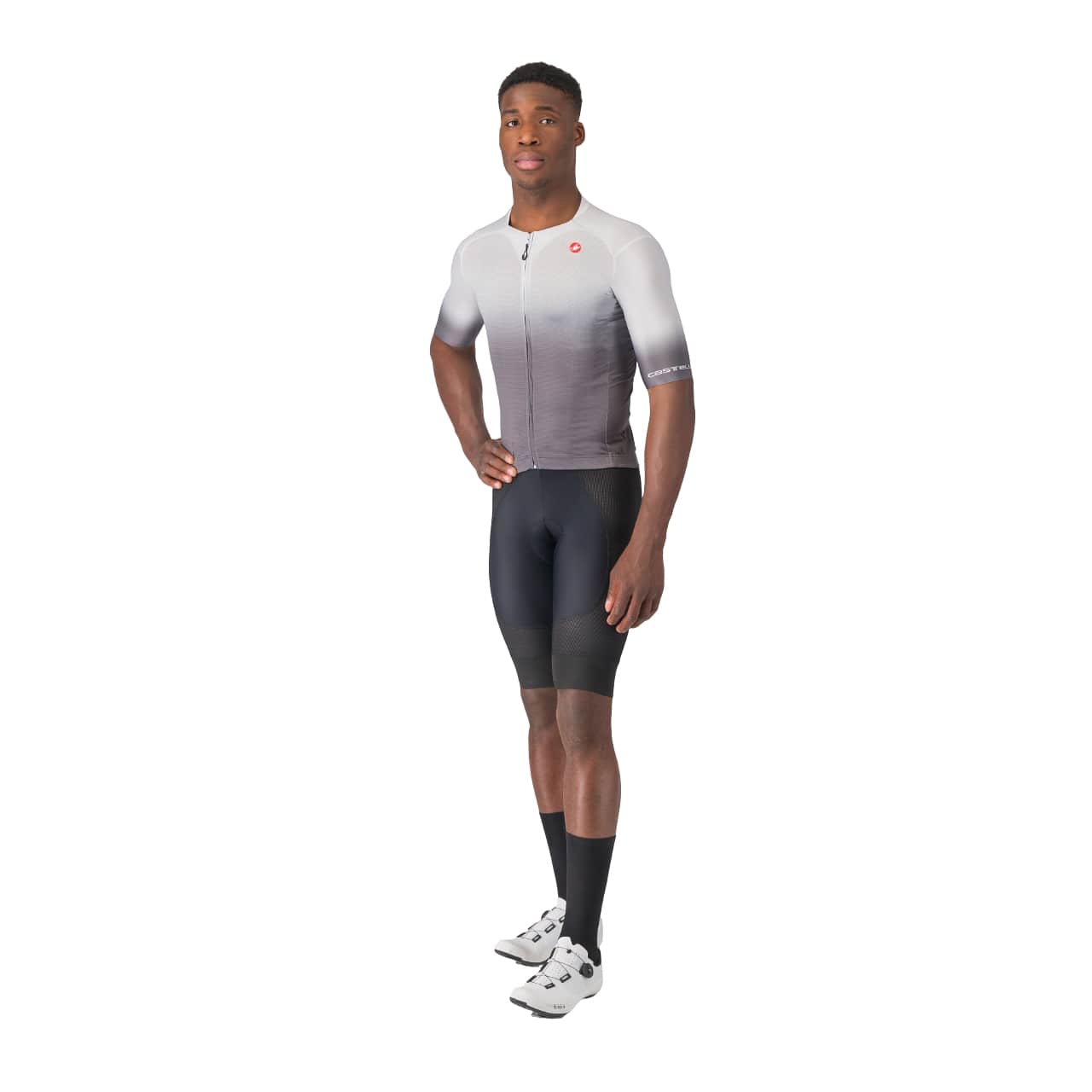 Castelli upf jersey fietsshirt korte mouw grijs heren