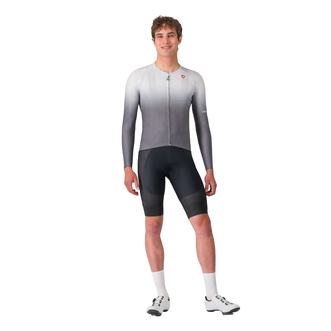 Castelli upf jersey fietsshirt lange mouw grijs heren