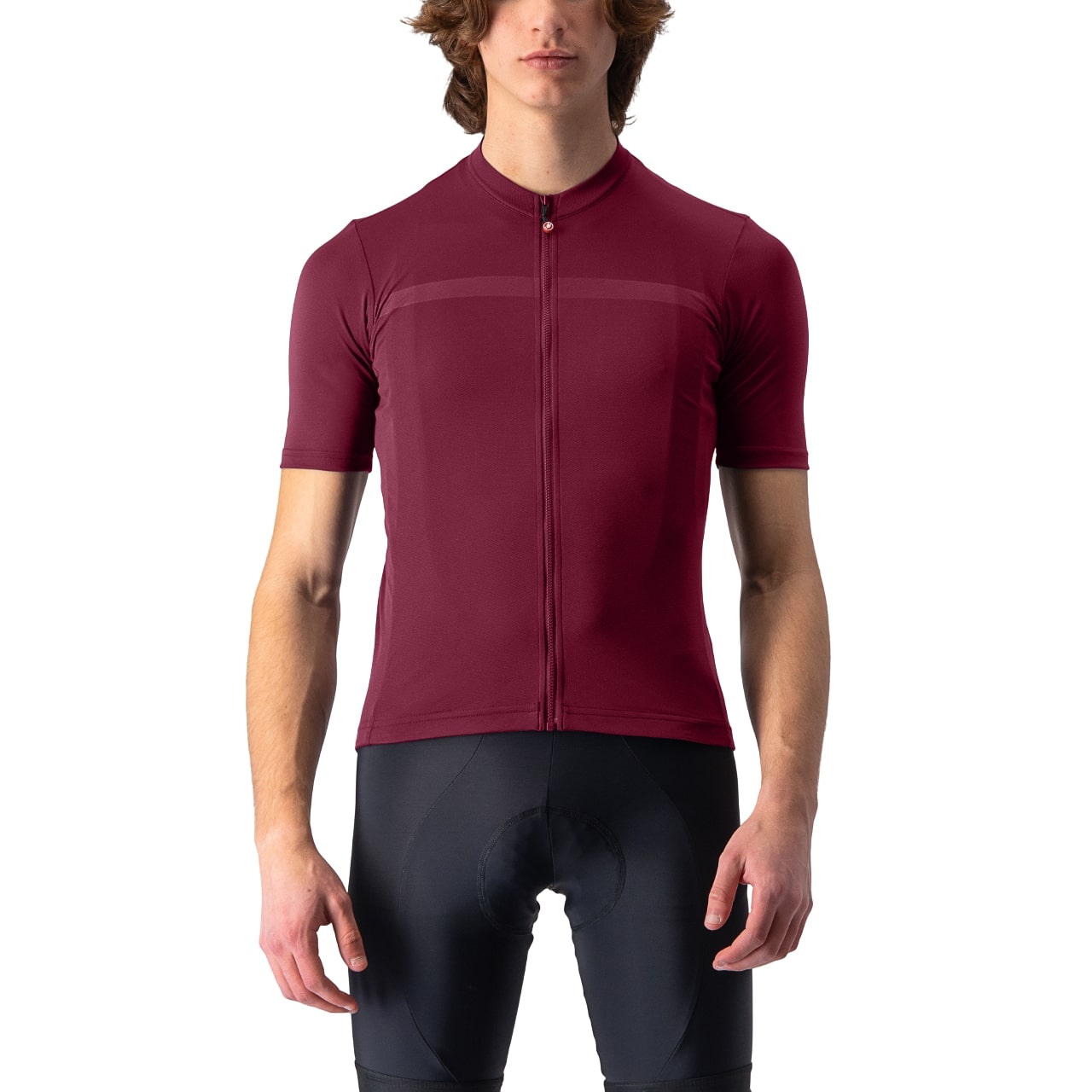 Castelli classifica fietsshirt korte mouw donkerrood heren