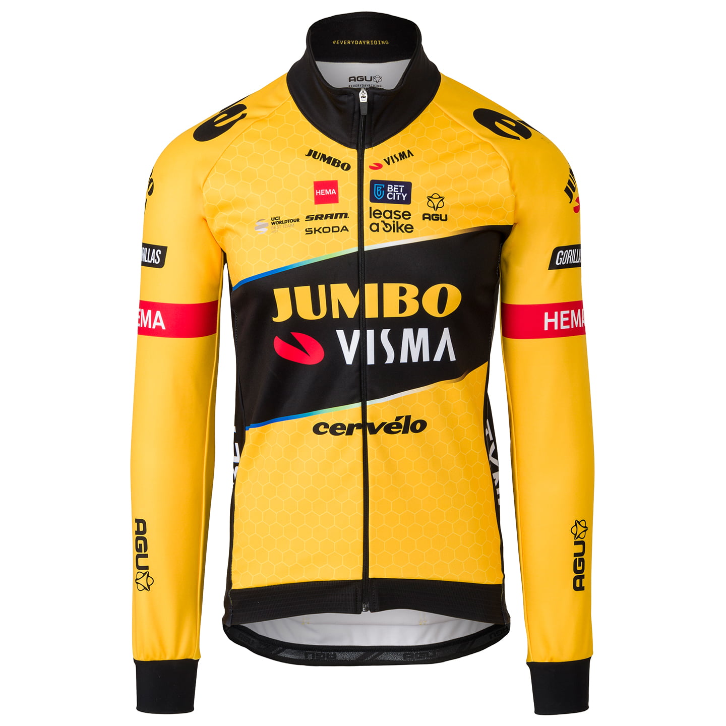 AGU TEAM JUMBO VISMA Winterjack 2023 Thermojack, voor heren