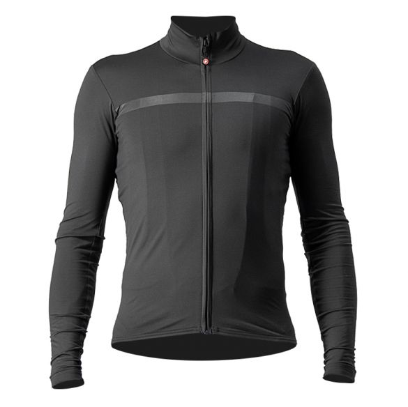 Castelli Pro thermal Mid lange mouw fietsshirt donkergrijs heren