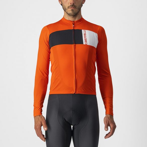 Castelli Prologo 7 fietsshirt lange mouw vuurrood heren