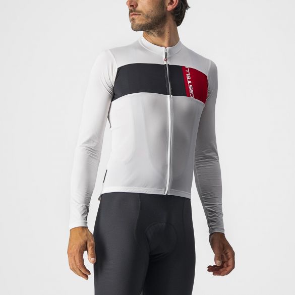 Castelli Prologo 7 fietsshirt lange mouw wit heren