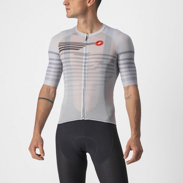 Castelli Climber's 3.0 SL korte mouw fietsshirt zilvergrijs heren