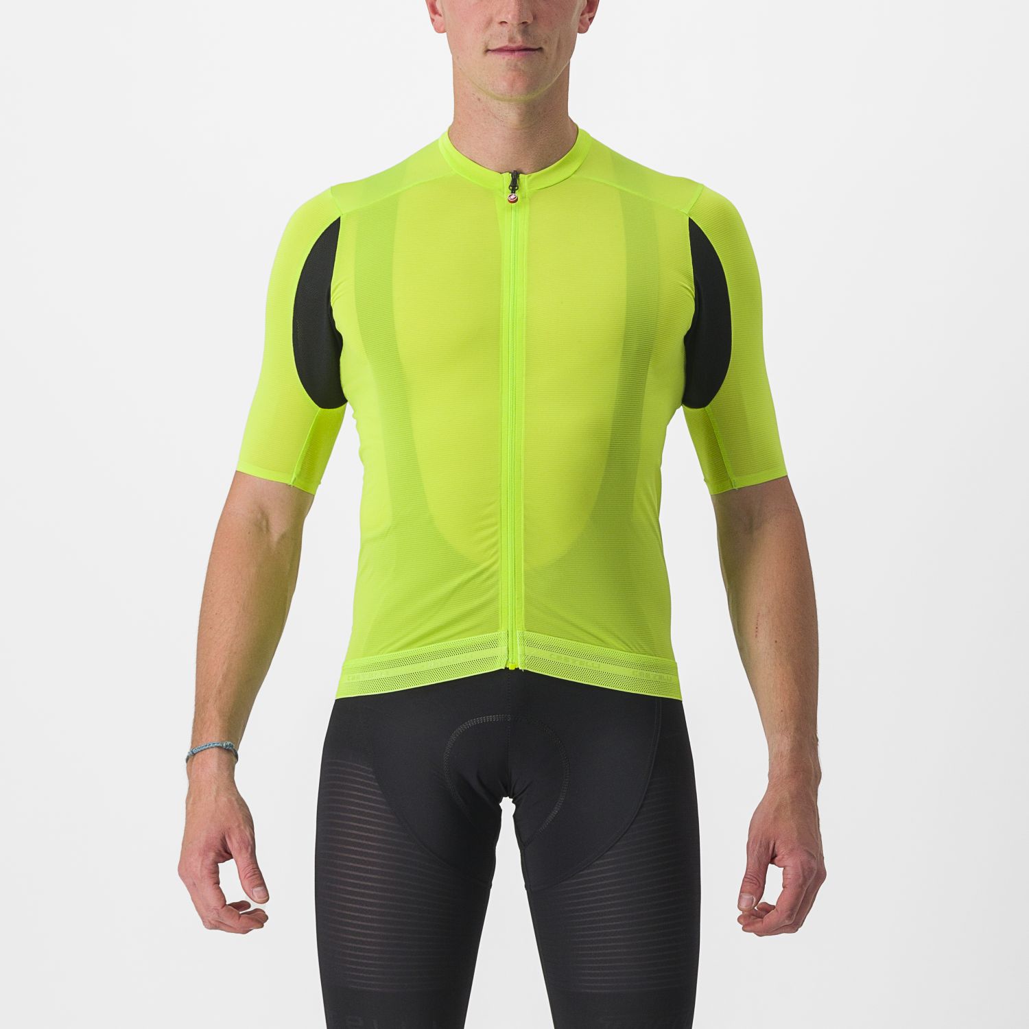Castelli Superleggera 3 korte mouw fietsshirt groen/geel heren
