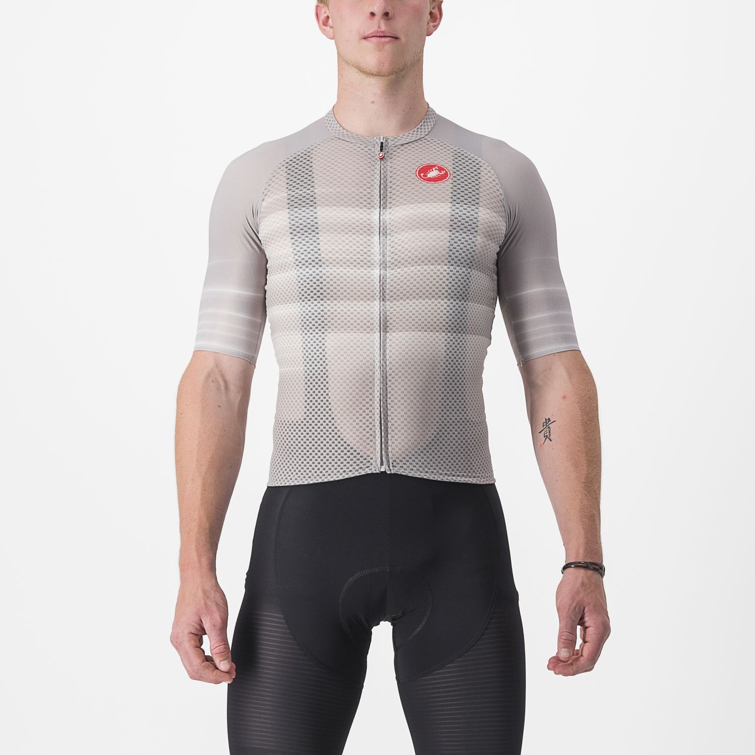 Castelli Climber's 3.0 SL2 korte mouw fietsshirt zilvergrijs heren