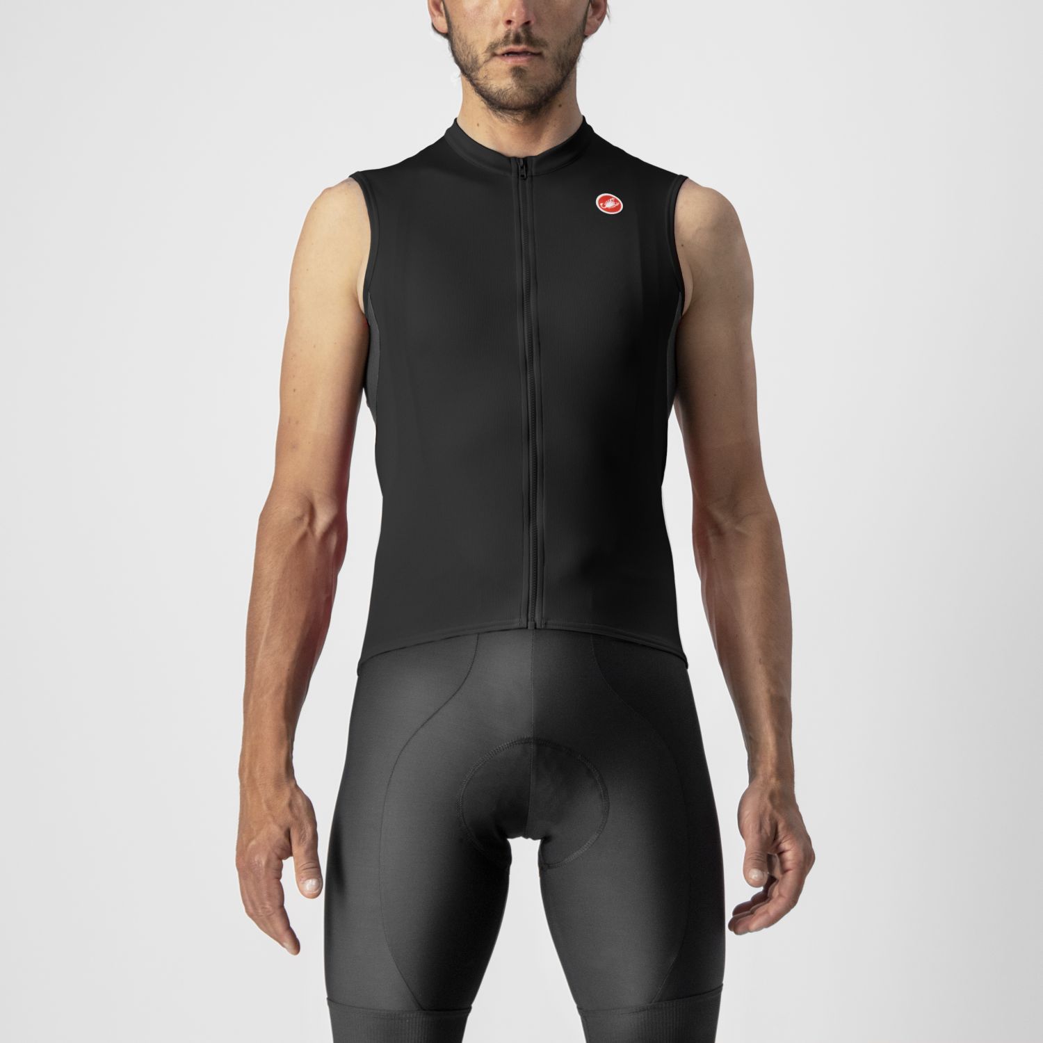 Castelli Entrata VI mouwloos fietsshirt zwart/grijs heren