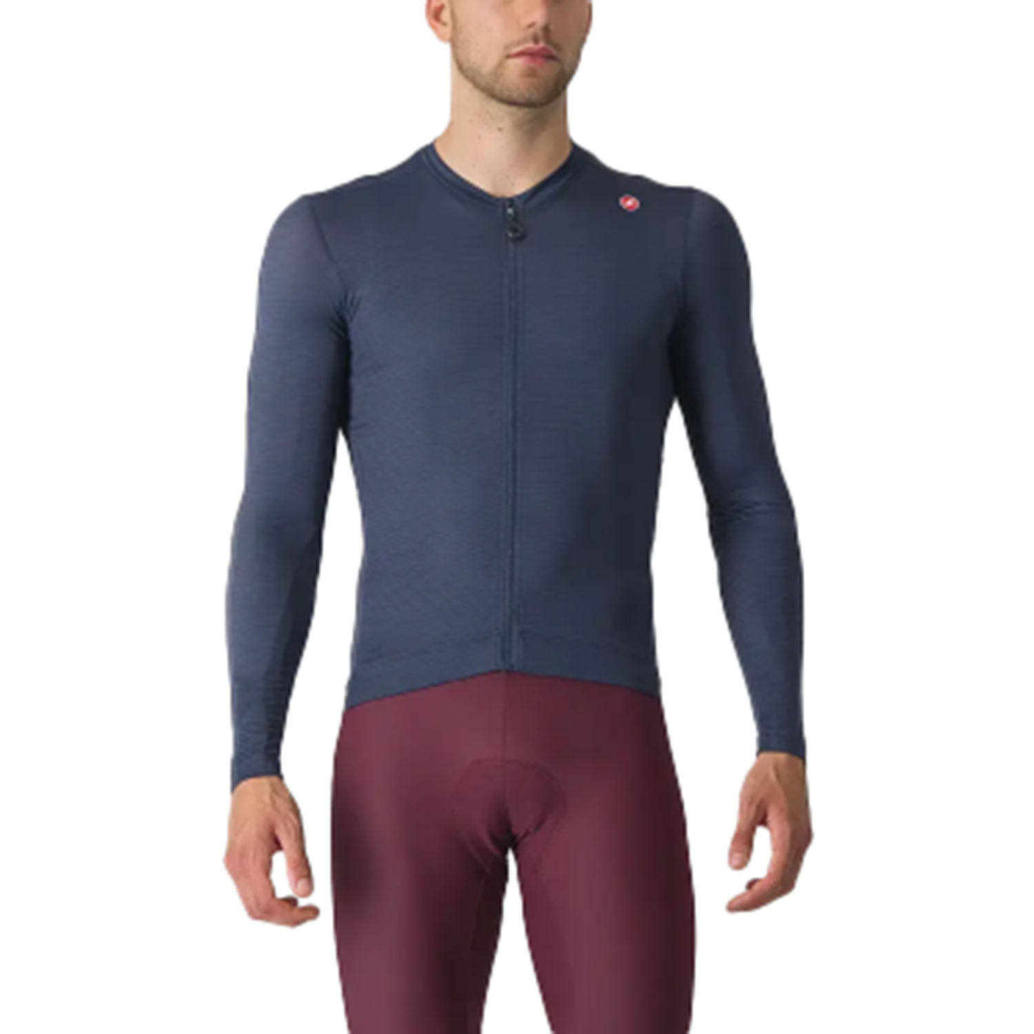 Castelli Espresso fietsshirt lange mouw belgisch blauw heren
