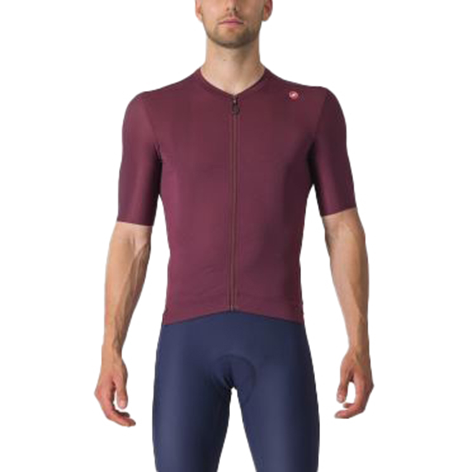Castelli Espresso fietsshirt korte mouw donkerrood heren