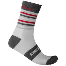 Castelli Gregge 15 fietssokken grijs/rood heren