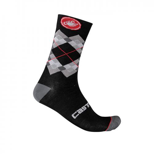 Castelli Rombo 18 fietsokken zwart heren