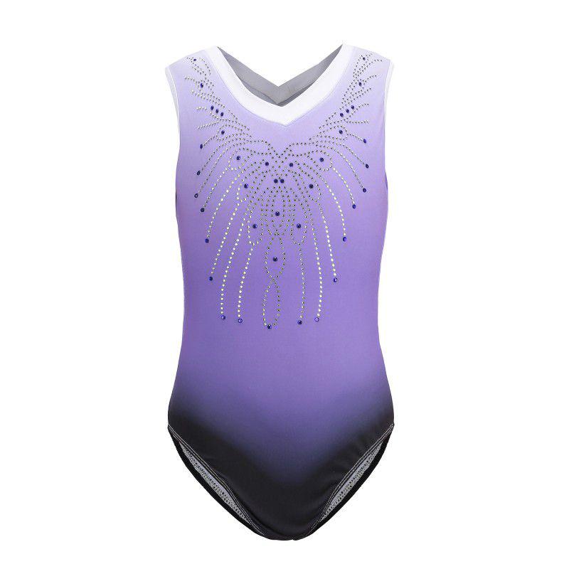 Sunnyway Mouwloze kleurverloop Patroon Jumpsuit Ballet Gymnastiek Dans Oefenkleding 10