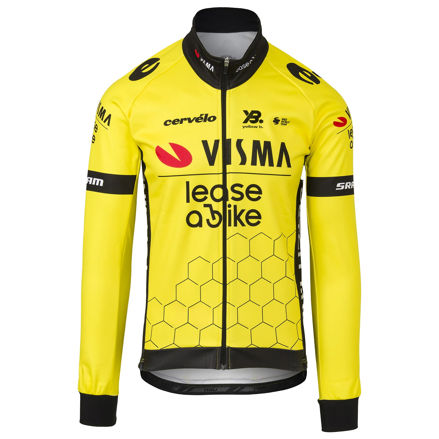 YellowB TEAM VISMA LEASE A BIKE Winterjack 2025 Thermojack, voor heren