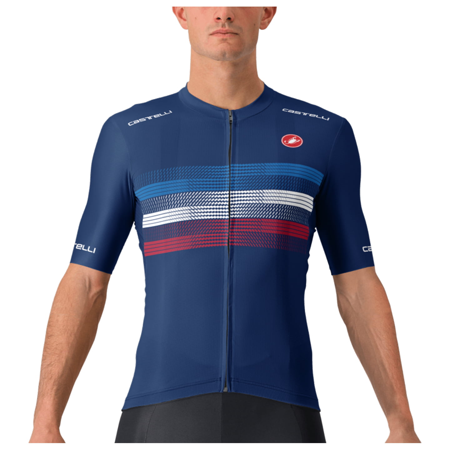 Castelli trui korte mouw Country Collection Frankrijk fietsshirt met korte