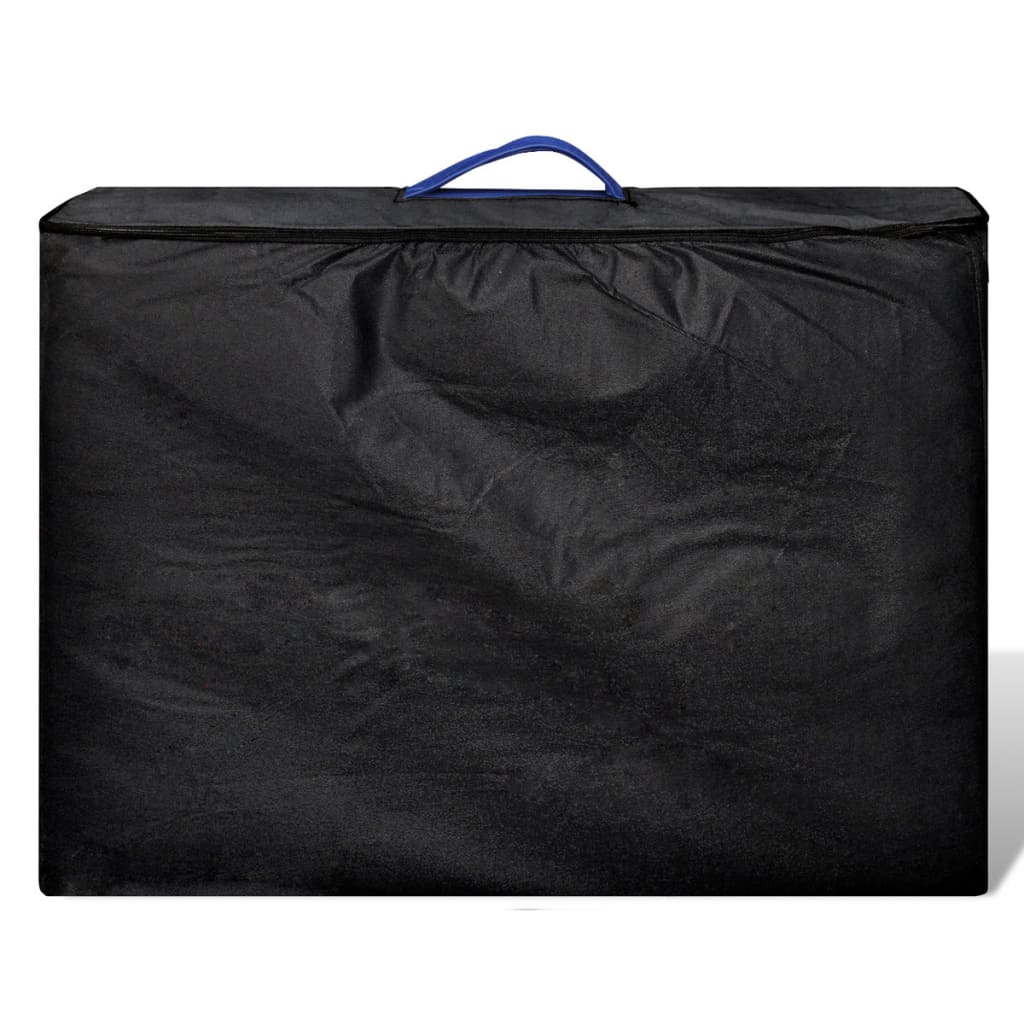 vidaXL Inklapbare massagetafel 3 zones met houten frame (blauw)