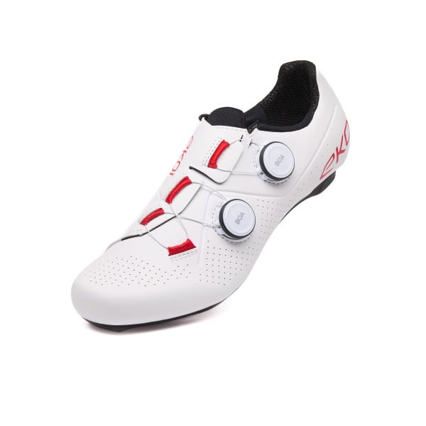 Ekoï Wielrenschoenen EKOI Perf R4 Wit Logo Rood