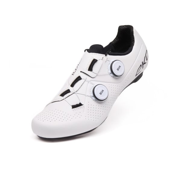 Ekoï Wielrenschoenen EKOI Perf R4  Wit Zwart Logo