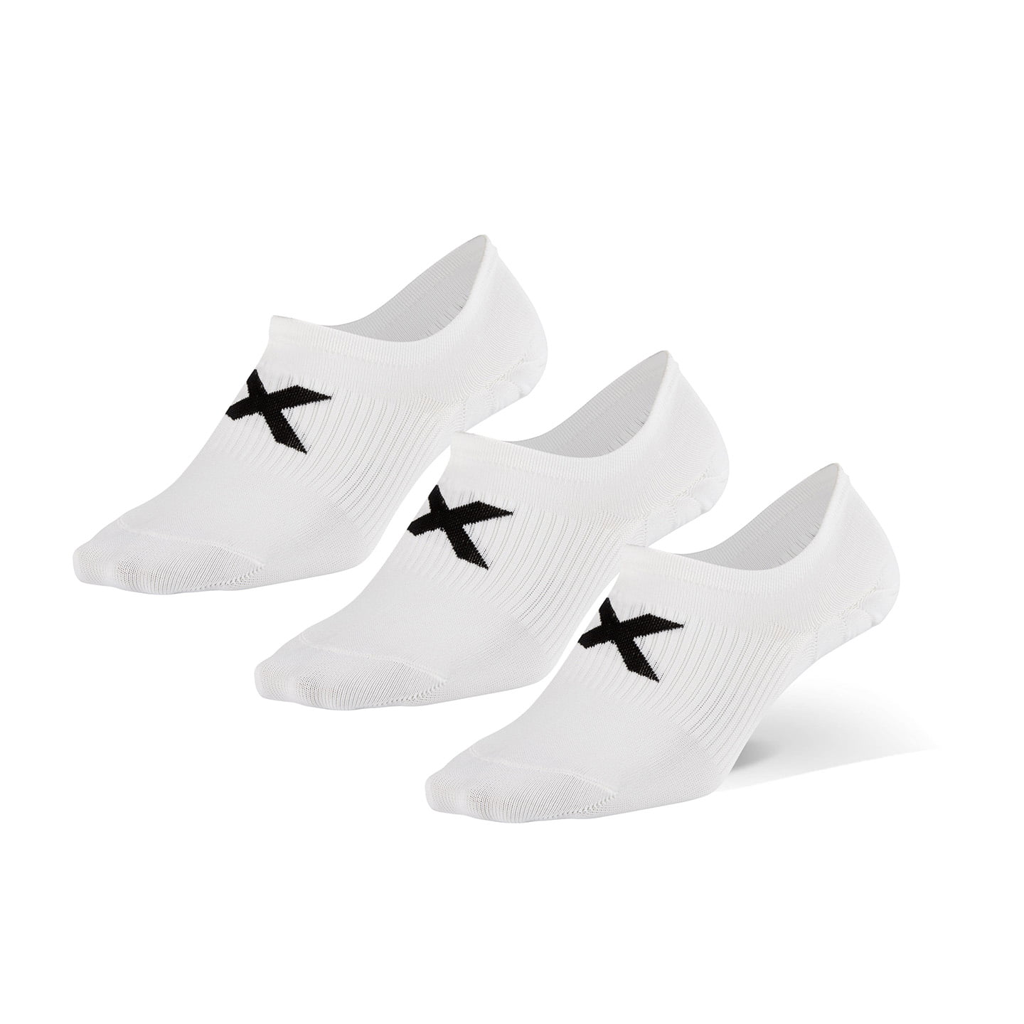 2XU Korte sokken Invisible 3 stuks/verpakking enkelsokken, voor heren