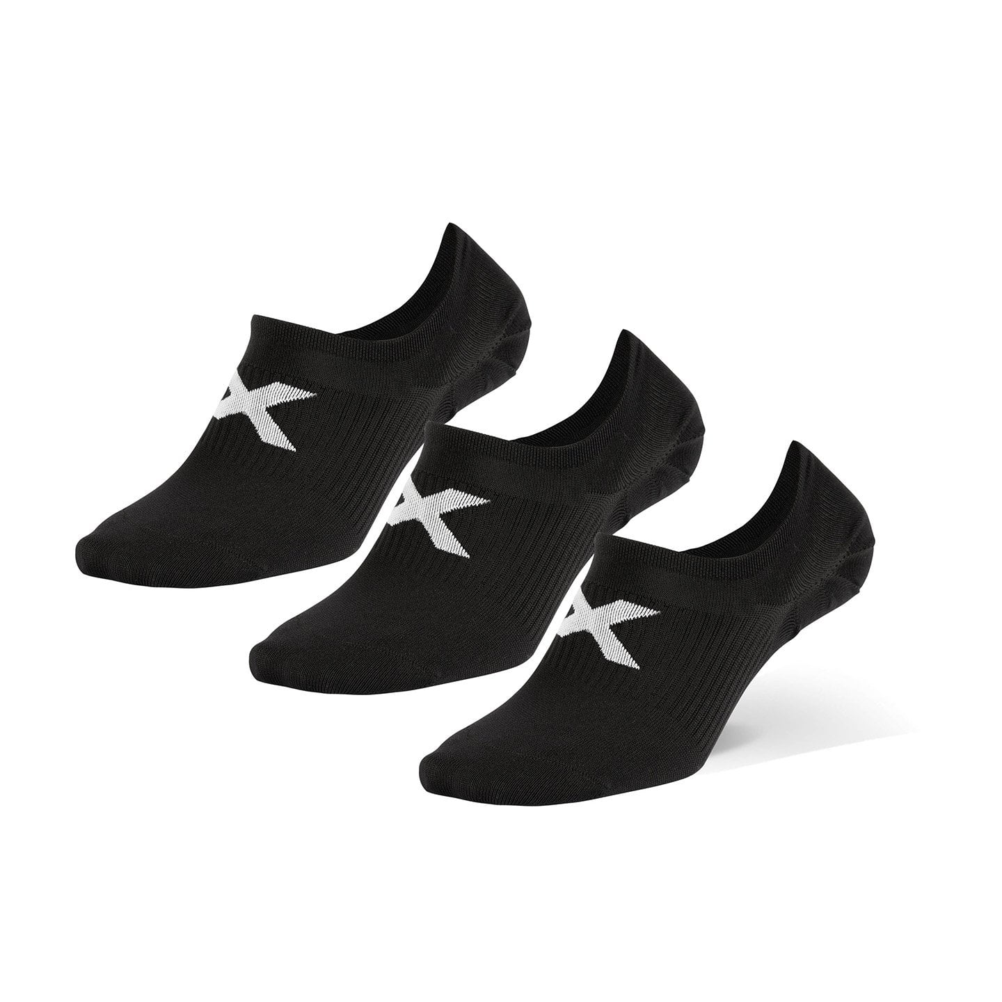 2XU Korte sokken Invisible 3 stuks/verpakking enkelsokken, voor heren
