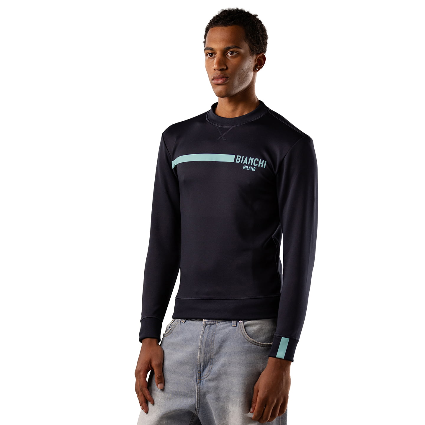 Bianchi Milano Sweatshirt Scuba Stripe, voor heren