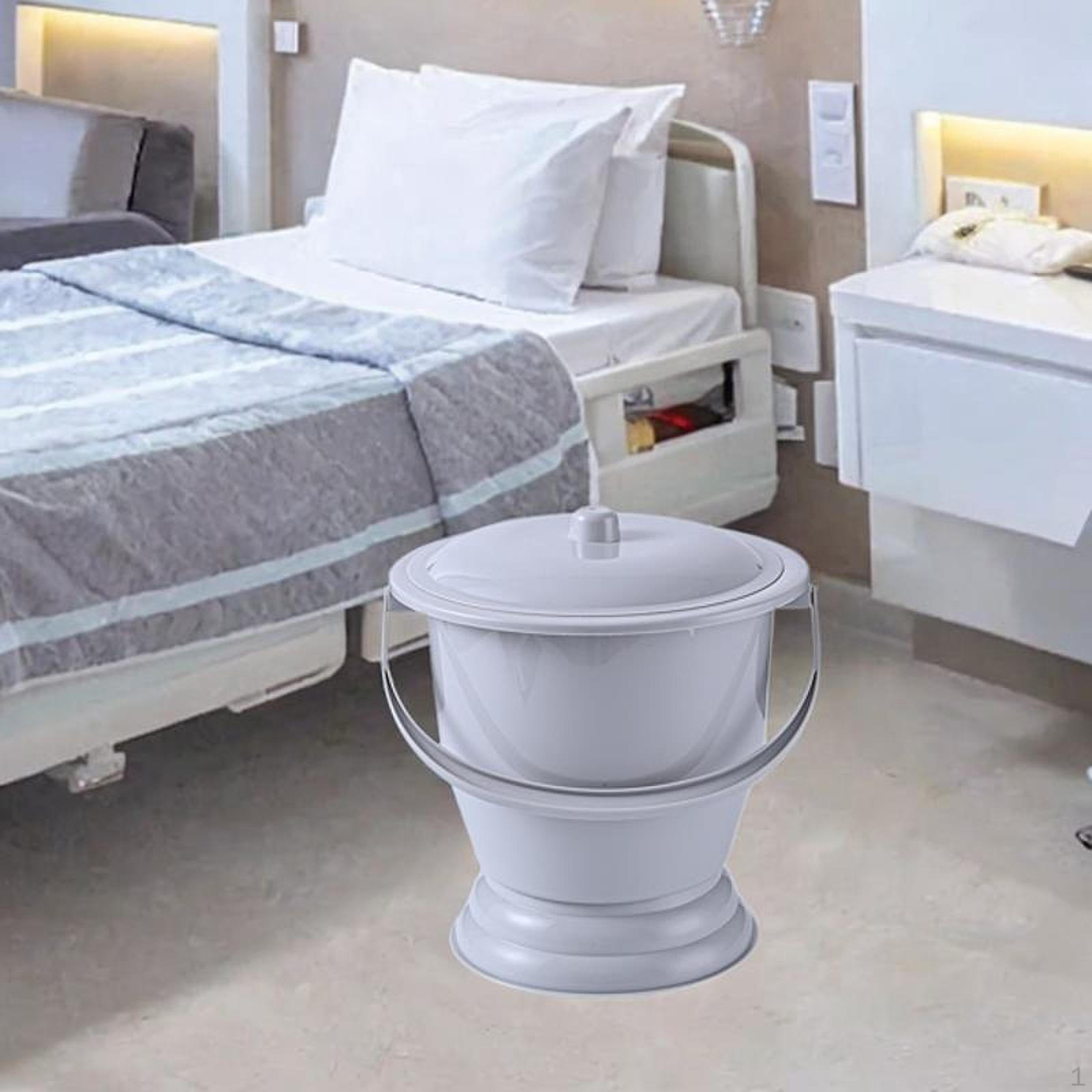 Kitchen Accs Bedpan Kamerpot Nachturinoir, Verdikt, Draagbaar Toilet Spuugbak met Deksel voor grijze kleur