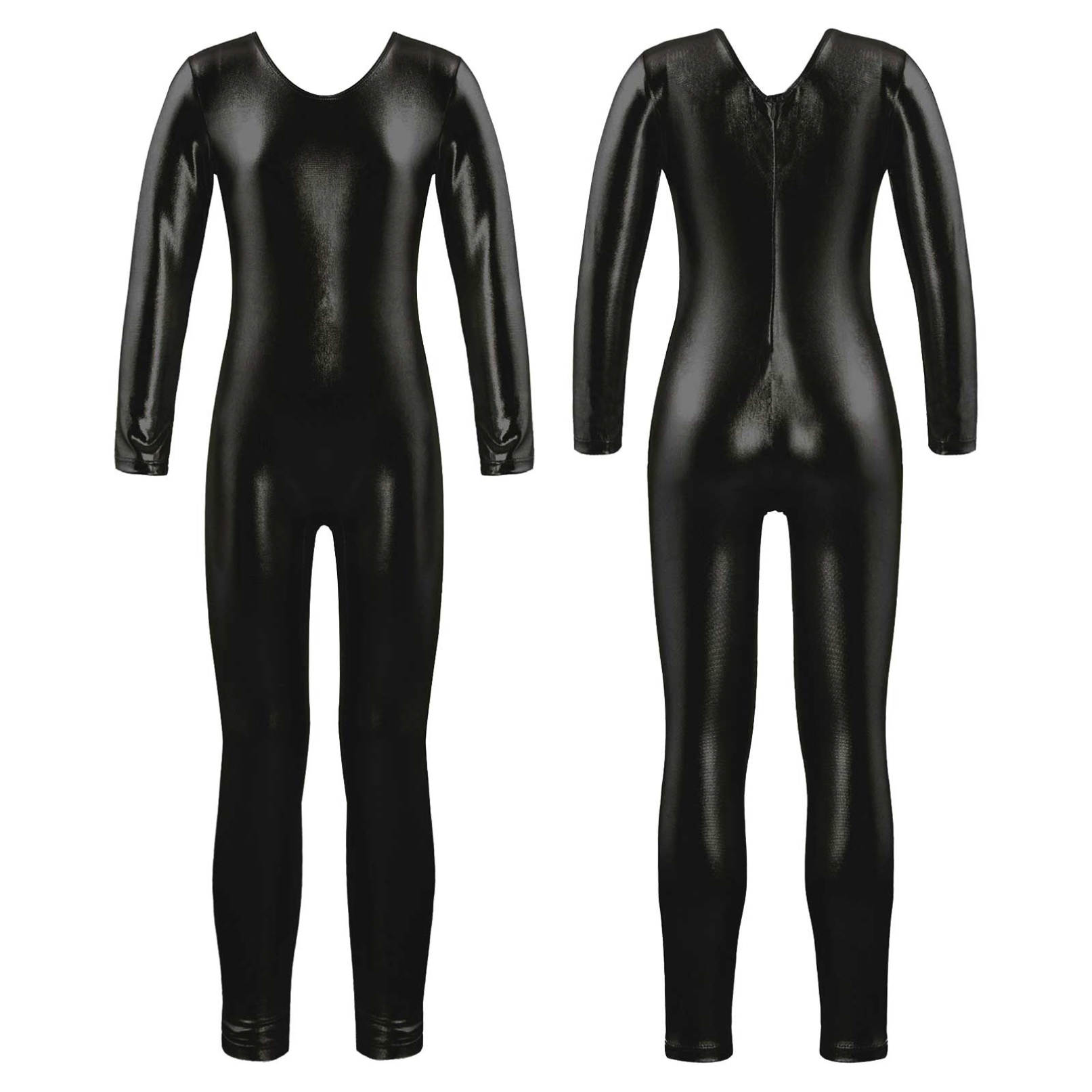 WinYing Kinderen Meisjes Basic Lange Mouw Unitard Turnpakje Jumpsuit Een Stuk Gymnastiek Sport Ballet Dans Slijtage Outfit 13-14 Years
