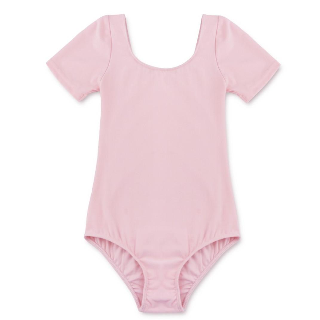 IEFiEL Meisjes balletpakje met korte mouwen Gymnastiek maillots Kinderbodysuit Jumpsuit Ballerina Dansmaillots 11-12 Years roze