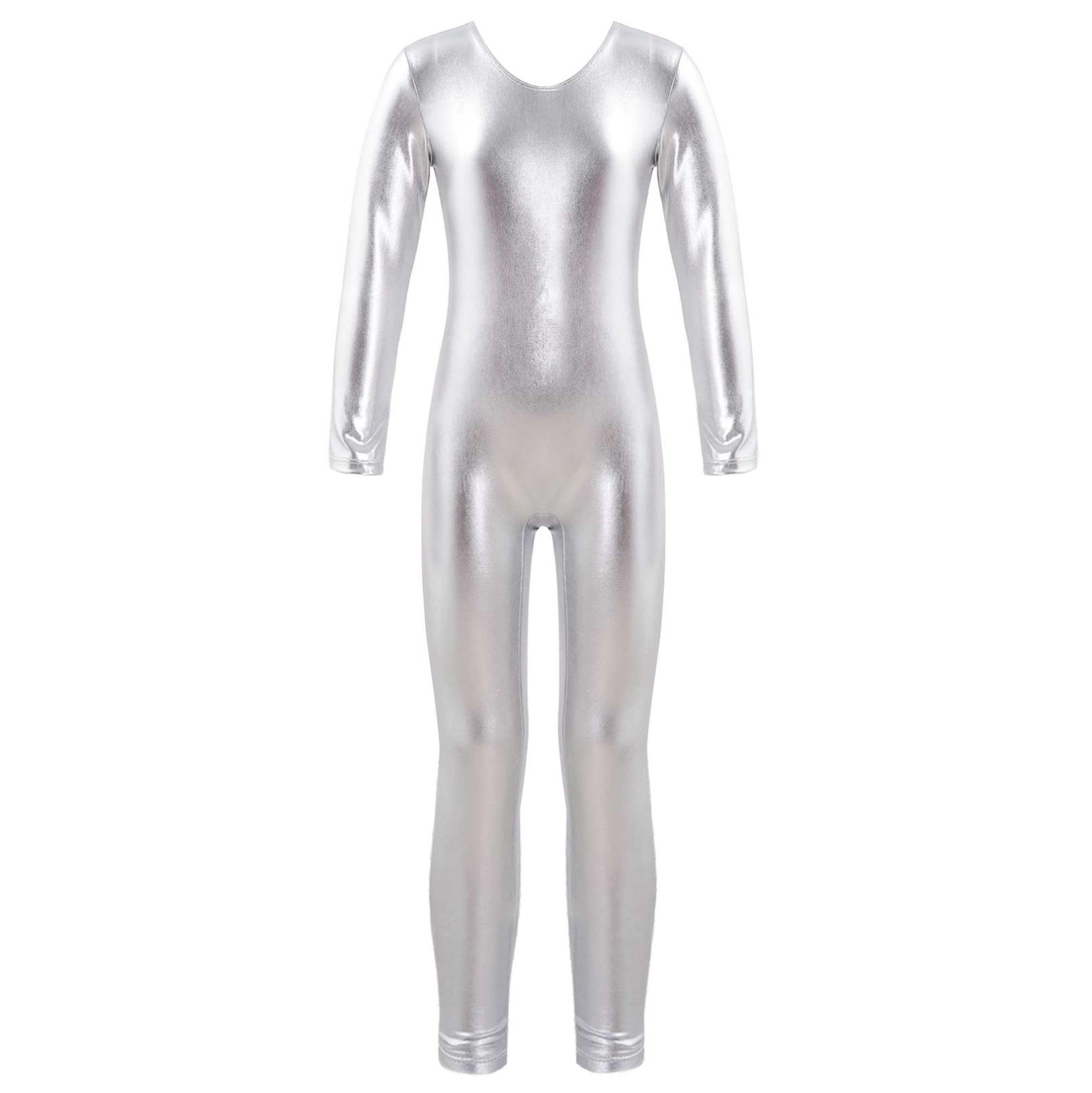 Tiaobug Kinderen Meisjes Stijlvolle Kleding Lange Mouwen Ballet Dans Gymnastiek Turnpakje Jumpsuit Dancewear 10-12 Years