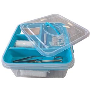 PlasticForte EHBO opbergdoos/medicijnkistje - 5L - blauw - opbergbox met vakken - pleisters/verband -