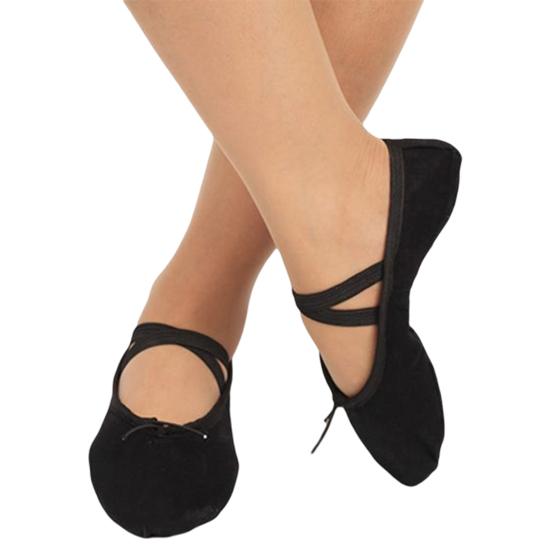 Fungogo Dames Meisjes Volwassen Zachte Zool Ballet Dans Schoenen Fitness Gymnastiek Canvas Schoenen 40 zwart