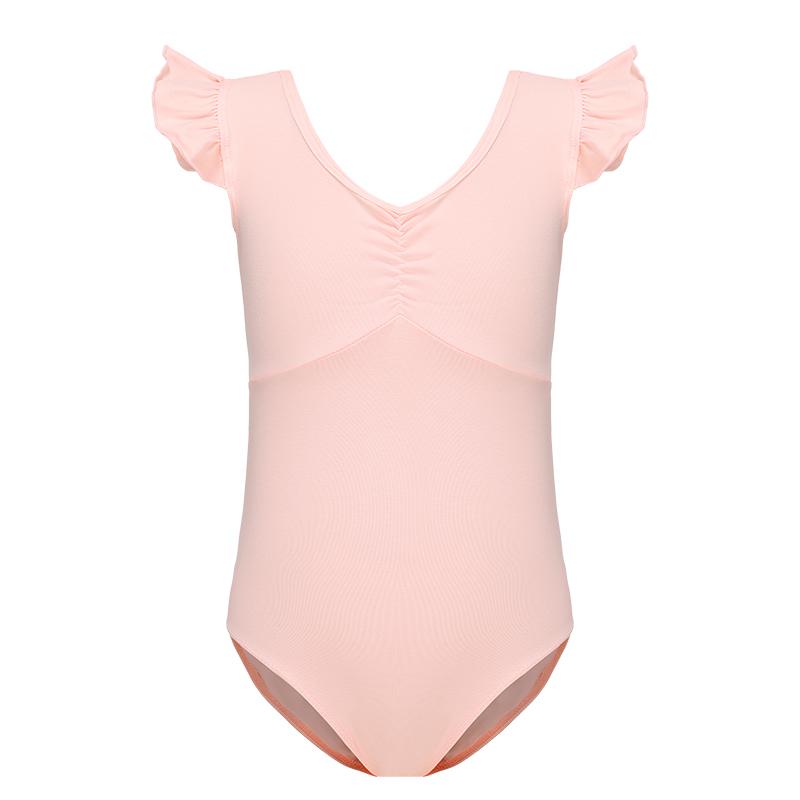 Love dance,love life Balletpakjes voor meisjes, peuters, korte geplooide mouwen, dansersoutfit, ritmische gymnastiekbodysuit 110