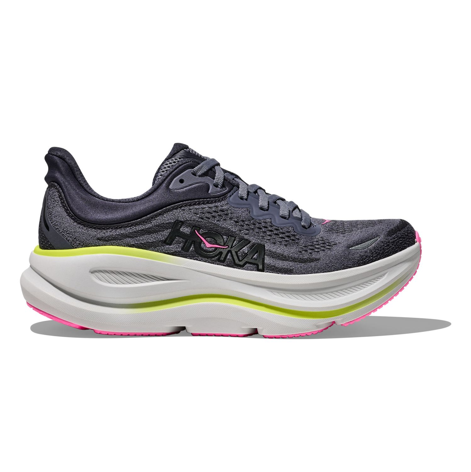 Hoka One One Hoka Bondi 9 hardloopschoenen Charcoal Grey/Grey Skies dames