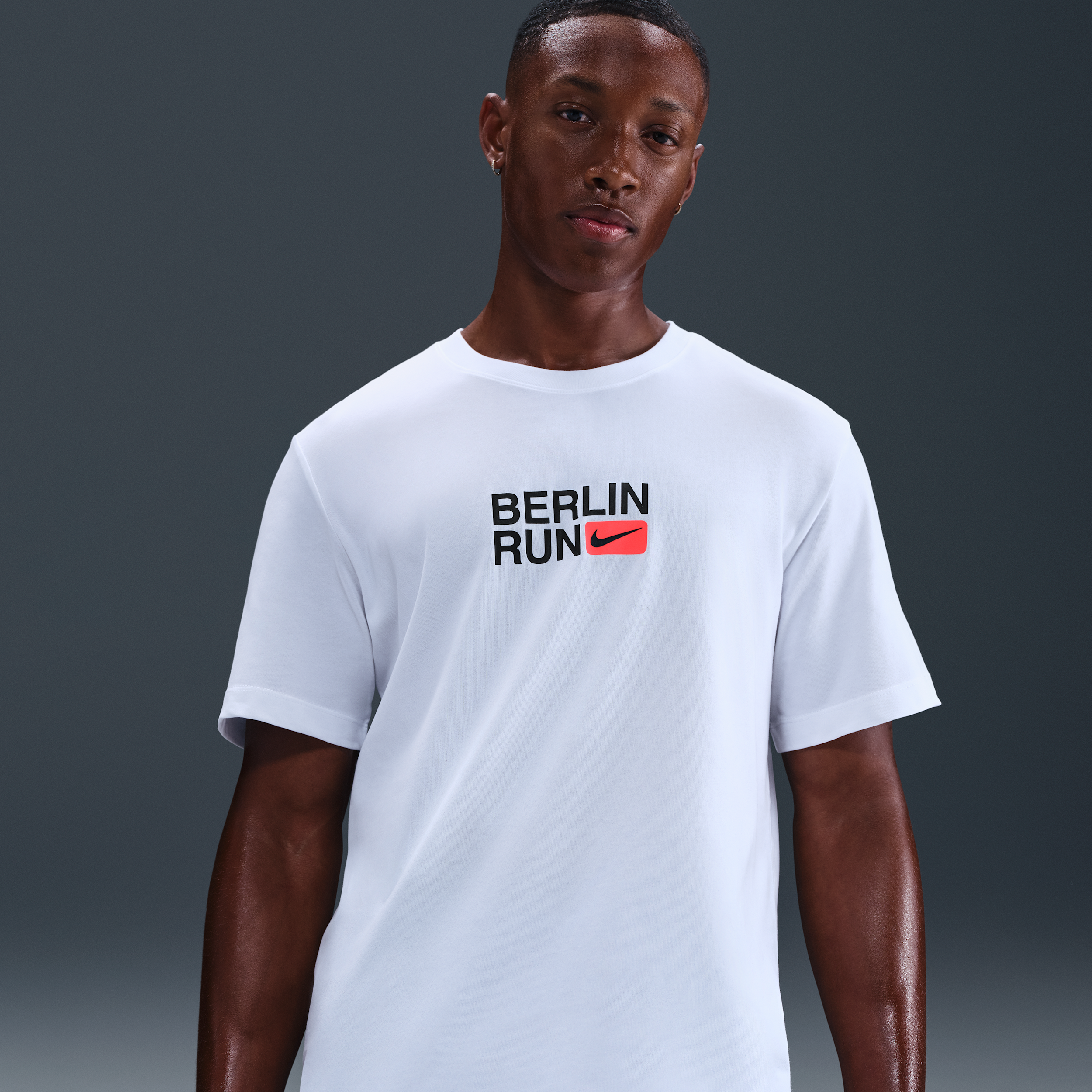 Nike hardloopshirt met korte mouwen en Dri-FIT voor heren - Wit
