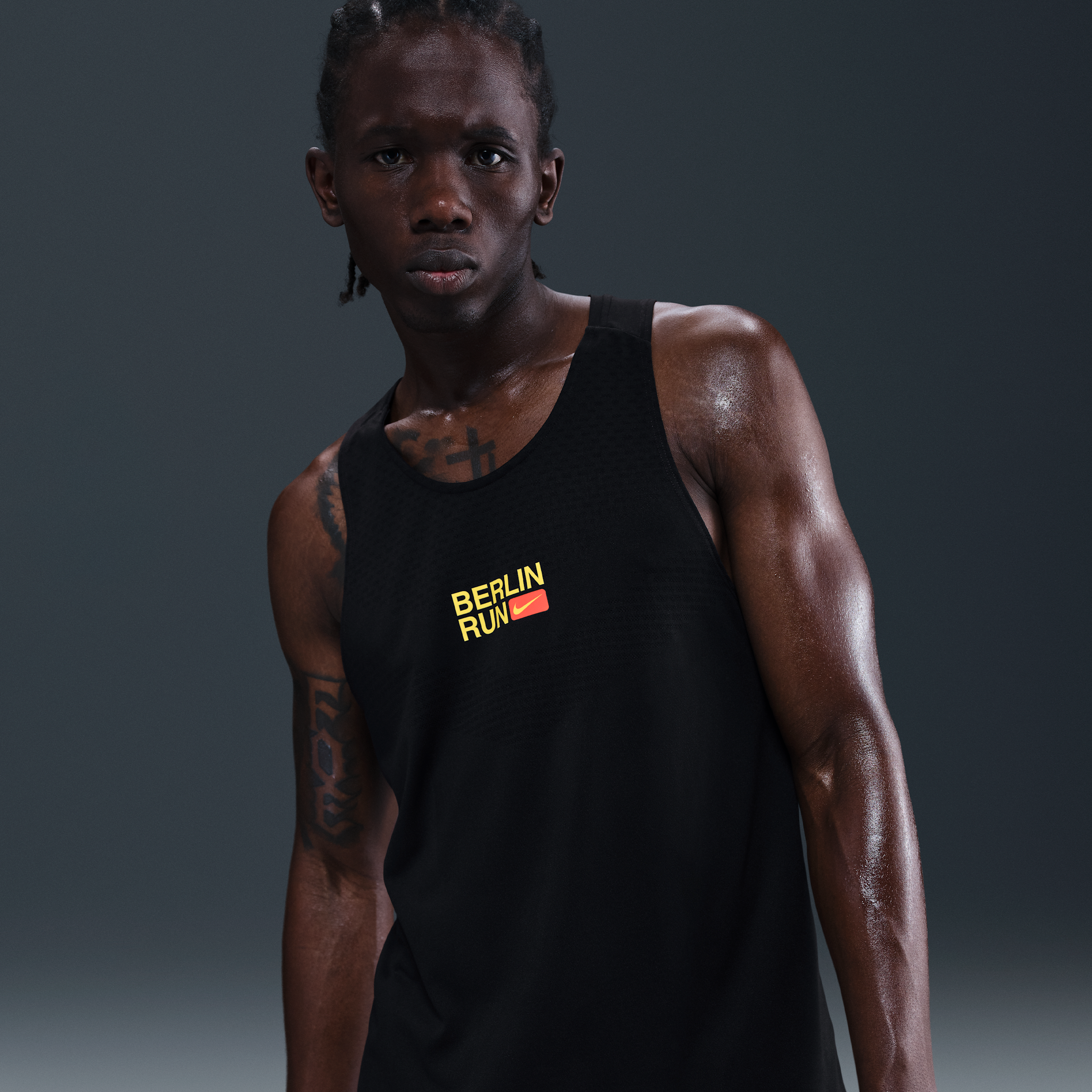 Nike Stride Dri-FIT ADV hardlooptanktop voor heren - Zwart