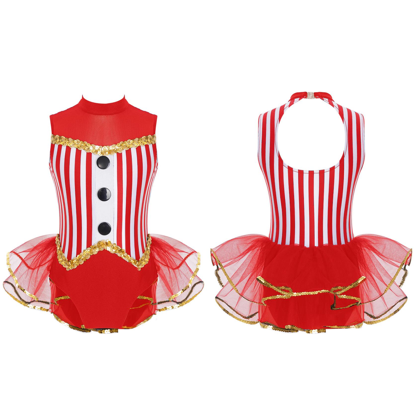 IEFiEL Kinderen Meisjes Mouwloos Sparkly Dans Turnpakje Halloween Ballet Gymnastiek Turnpakje met Tutu rok Fancy Danskostuum 15-16 Years