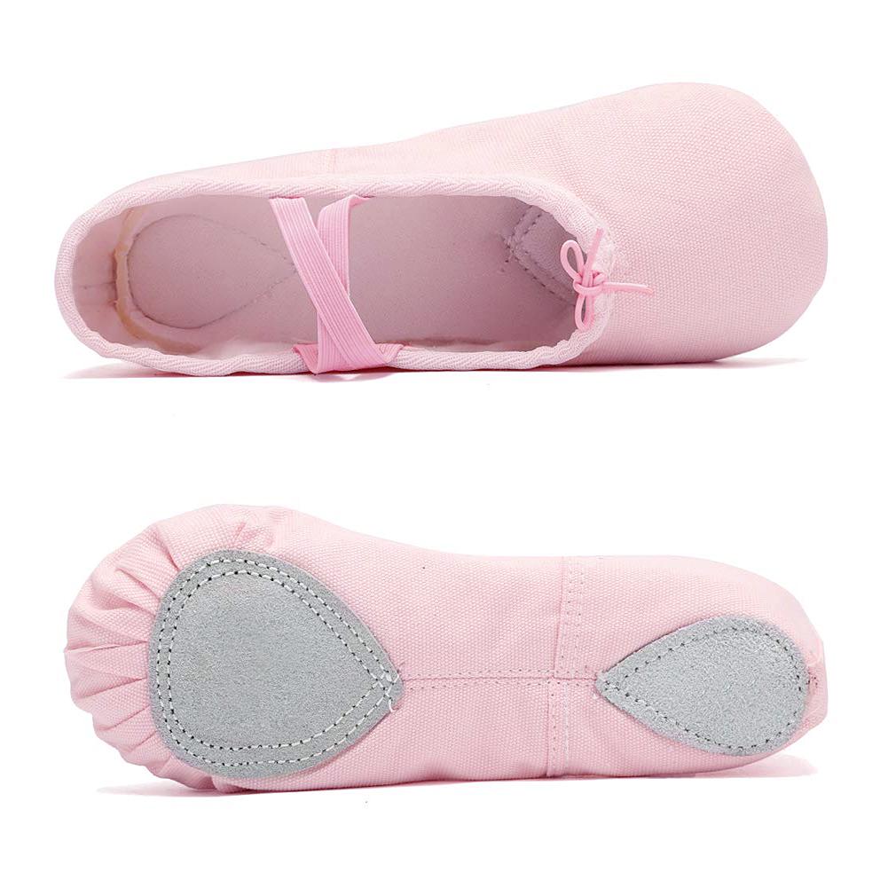 Happy Market Ballet Kinderpantoffels Balletschoenen voor meisjes Canvas Dansschoenen Dans Gymnastiek Yoga Flats 28 roze
