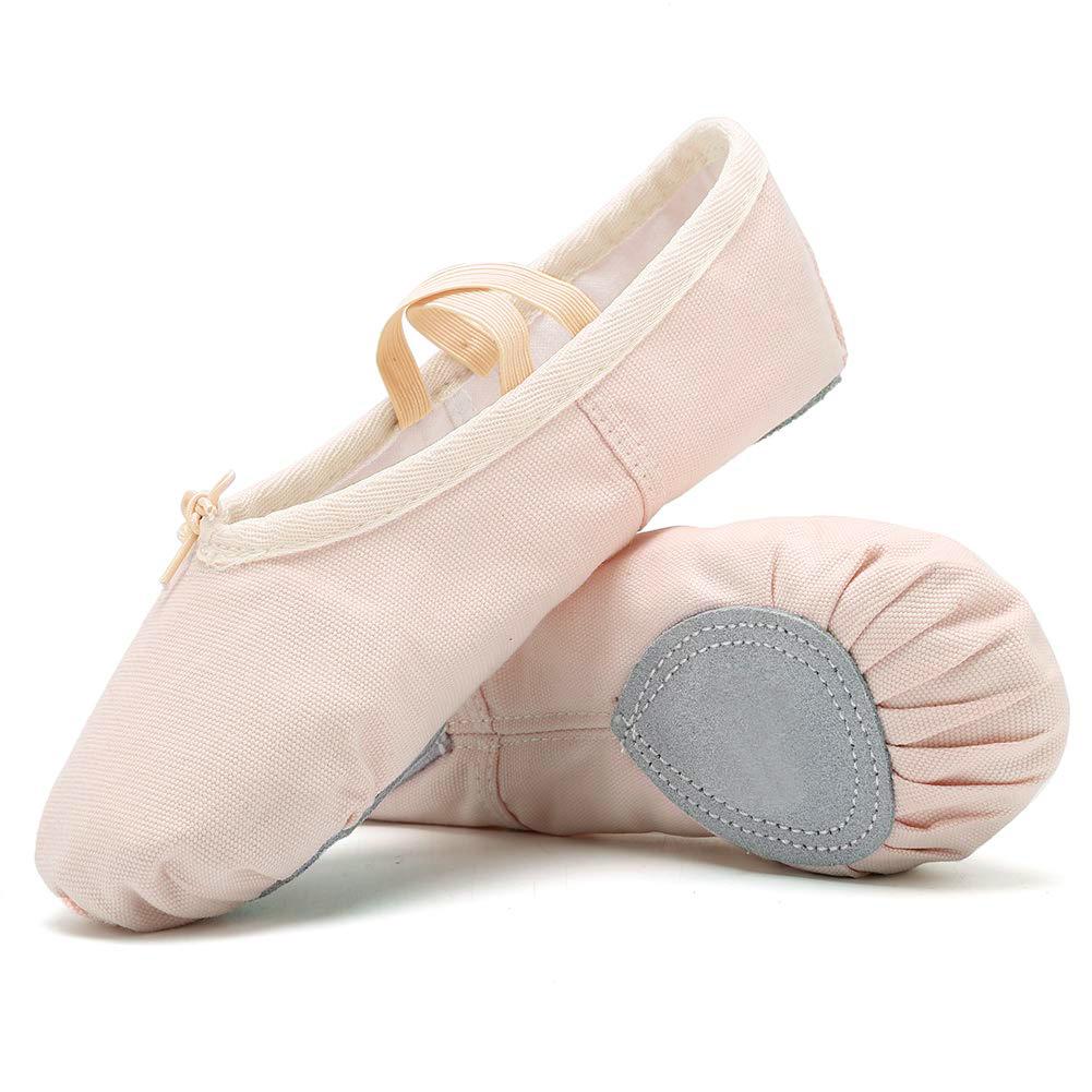Happy Market Ballet Kinderpantoffels Balletschoenen voor meisjes Canvas Dansschoenen Dans Gymnastiek Yoga Flats 29 nude