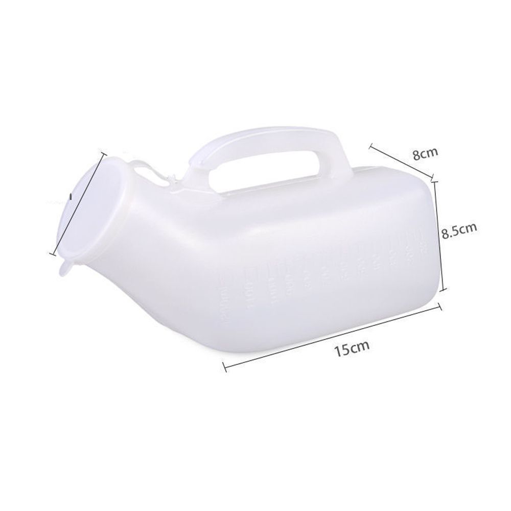 Deng14ang 1200 ml draagbare auto-urine-plassenhandvat kamp mobiel toilet urinoirfles urinoiropslag voor mannen wit