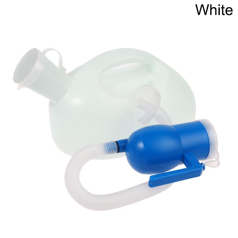 Sunup 3000 ml draagbare buitentoilet voor ouderen, reistoilet, urinoircontainer met deksel, auto-urinefles, urinoirtrechter voor mannen wit