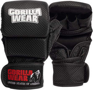 Gorilla Wear Ely MMA Bokshandschoenen - Zwart/Wit/M