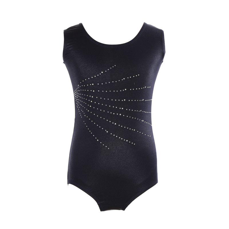 Sunnyway Kinderen Meisjes Bling Ballet Gymnastiek Leotards Unitards Strakke Romper Danskleding 12 zwart