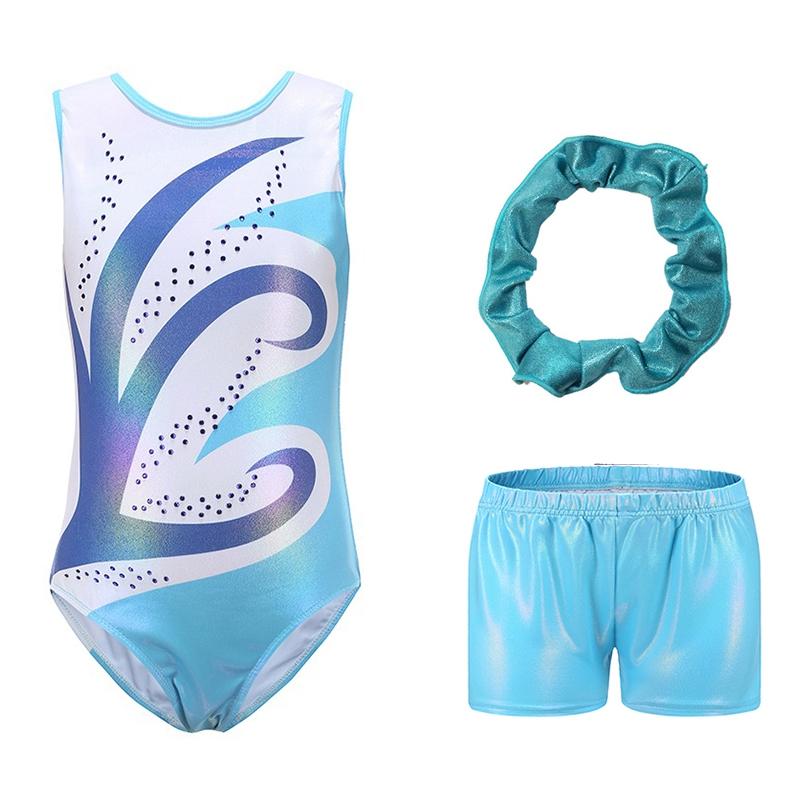 Sunnyway 5-12 jaar meisjes borduurwerk glitter ballet maillots gymnastiektraining bodysuits set danskledingpakken 10