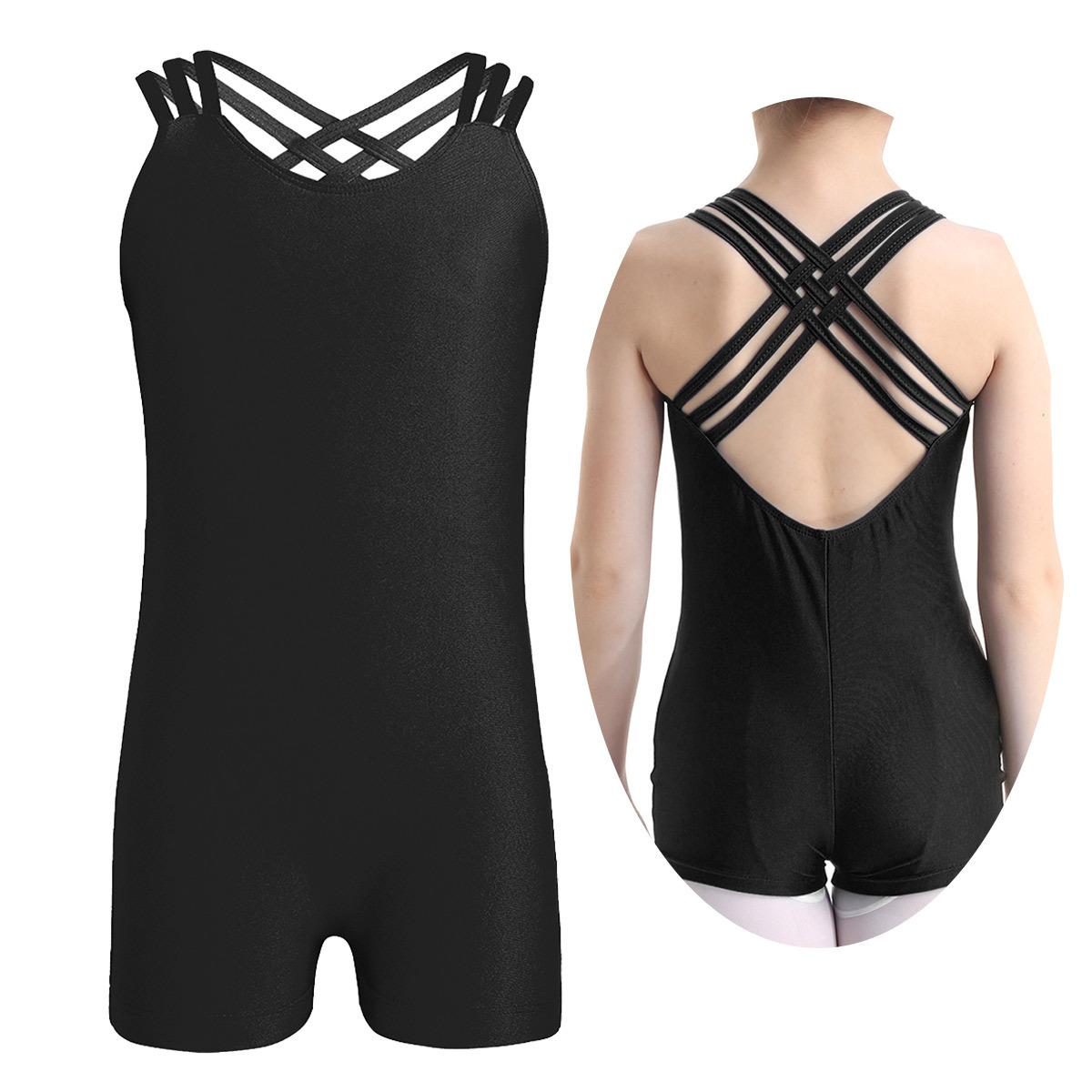 Fldy Kids Meisjes Effen Kleur Basic Turnpakje voor Dans Ballet Gymnastiek Tumbling Unitard Biketard Dancewear 9-10 Years