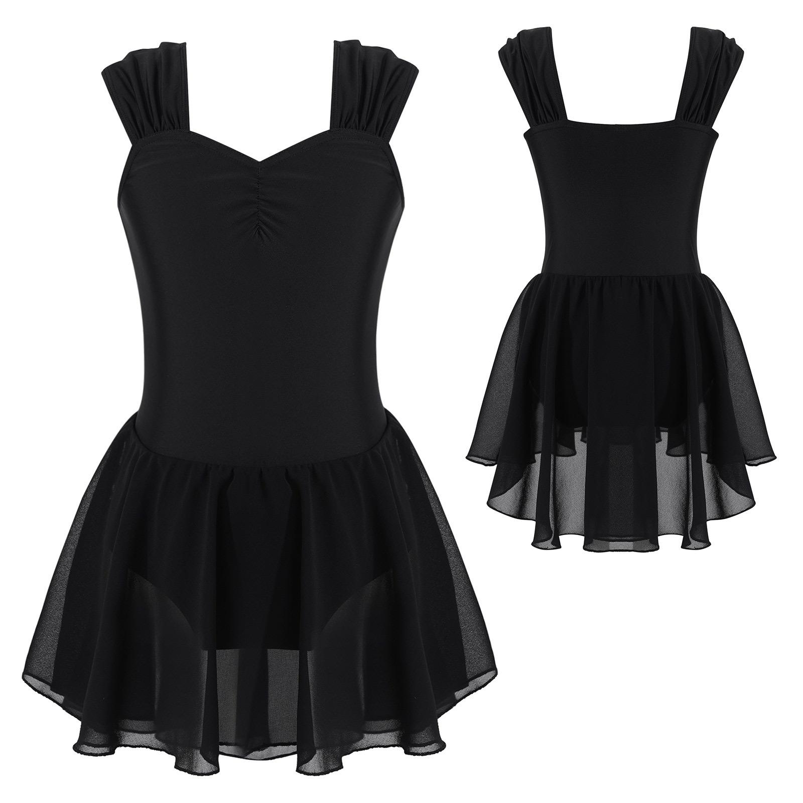 Yunduantong-electronic Kinderen Meisjes Ballet Tutu Prinsessenjurk Lyrische Danskostuums Gymnastiek Turnpakje Moderne Lyrische Ballroom Danskleding Fancy Schaatsen 3-4 Years
