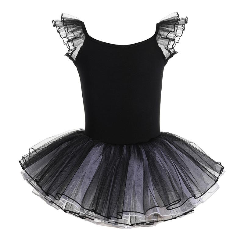 Love dance,love life Girls Kids Dance Leotards for Ballet Dance Dress Open Back Sleeveless Ballet Dress Stage Performance Costumes 110 zwart