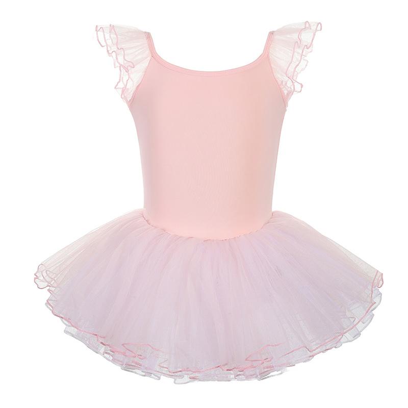 Love dance,love life Girls Kids Dance Leotards for Ballet Dance Dress Open Back Sleeveless Ballet Dress Stage Performance Costumes 110 roze