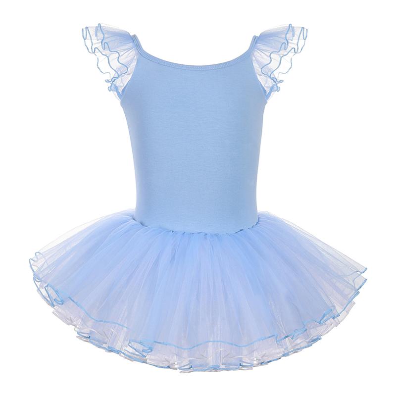 Love dance,love life Girls Kids Dance Leotards for Ballet Dance Dress Open Back Sleeveless Ballet Dress Stage Performance Costumes 130 blauw