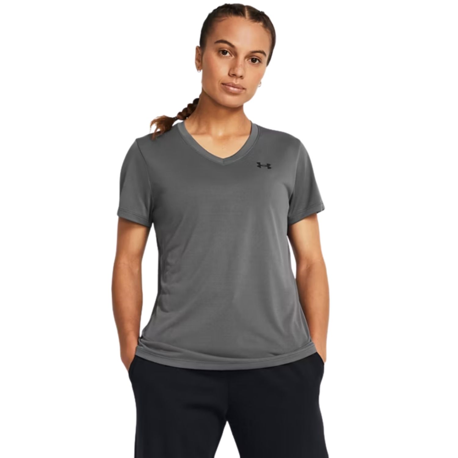 Under Armour Tech V-Neck Sportshirt Dames L/40
